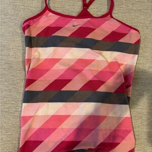 Nike Women's Pink Striped Top